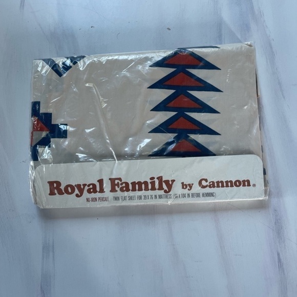 Vtg Cannon Royal Family Arrowood‎ Southwest TWIN FLAT Sheet ONLY Style 739 - Picture 4 of 7